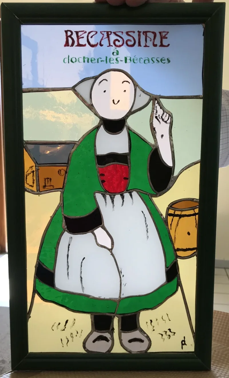 Vitrail Tiffany et mise en peinture